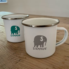 Load image into Gallery viewer, STAMPEDE Enamel Mug - Elephant Grey
